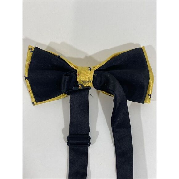 Mens Adjustable Vintage Bowtie Yellow Scottie Dog Terrior - Picture 6 of 7